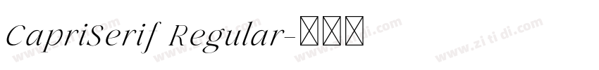 CapriSerif Regular字体转换